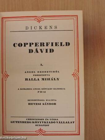 Copperfield Dávid I-VI.