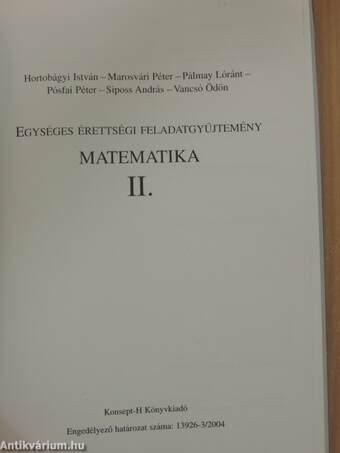 Matematika II.