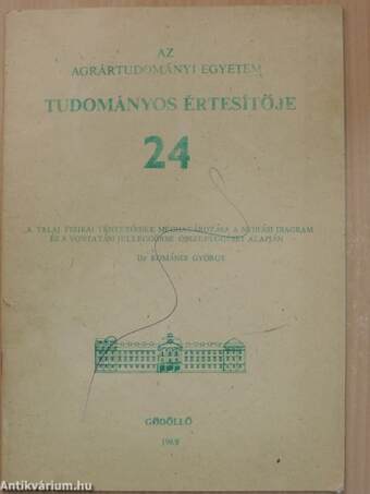 A talaj fizikai tényezőinek meghatározása a nyírási diagram és a vontatási jelleggörbe összefüggései alapján