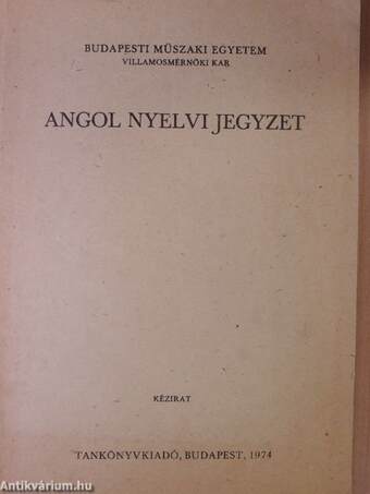 Angol nyelvi jegyzet