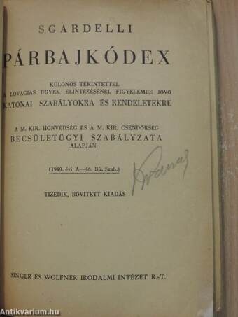 Párbajkódex