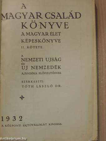 A magyar család könyve 1932.