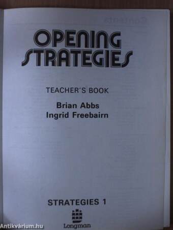 Opening Strategies - Teacher's Book