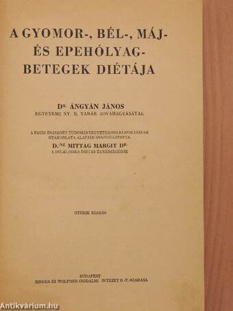 A gyomor-, bél-, máj- és epehólyagbetegek diétája