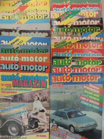 Autó-Motor 1977., 1984., 1986-1988. (vegyes számok) (21 db)/Autó-Motor Magazin 1987. nyár