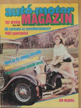 Autó-Motor 1977., 1984., 1986-1988. (vegyes számok) (21 db)/Autó-Motor Magazin 1987. nyár