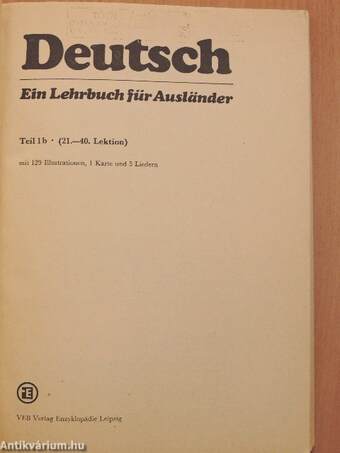 Deutsch - Ein Lehrbuch für Ausländer 1/b