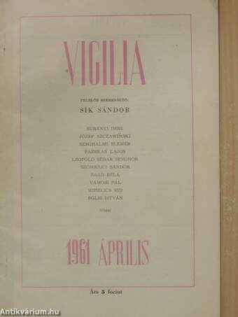 Vigilia 1961. április