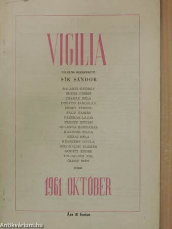 Vigilia 1961. október