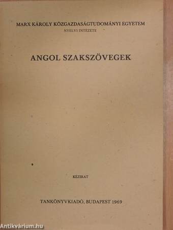 Angol szakszövegek