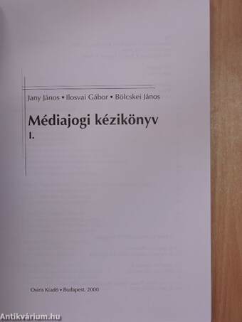 Médiajogi kézikönyv I-II.