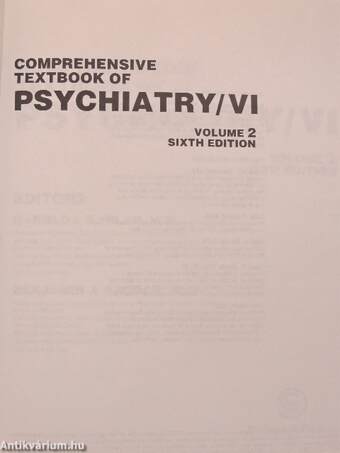 Comprehensive Textbook of Psychiatry I-II.