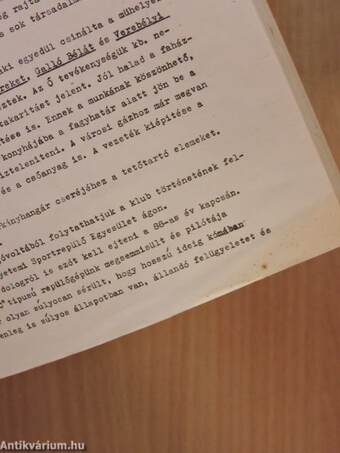 Műegyetemi és Mezőgazdasági Repülők Klubja Évkönyv 1988