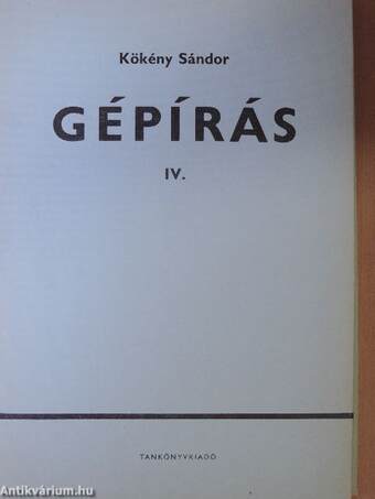 Gépírás IV.