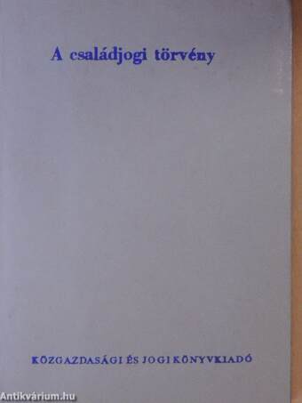 A családjogi törvény