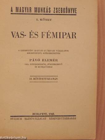 Vas- és fémipar