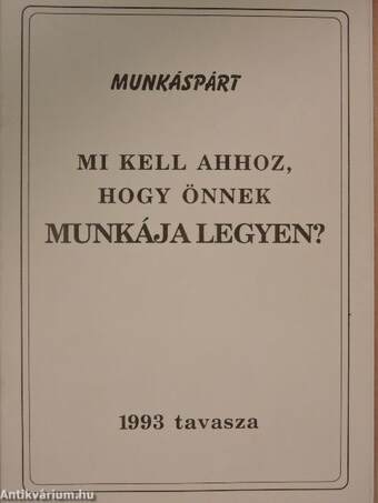 Elveink és Tetteink 1993/1-9./Tavaszi különkiadás