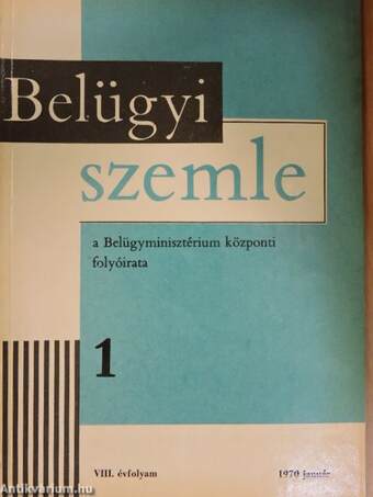 Belügyi Szemle 1970. január