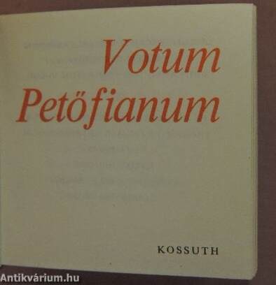 Votum Petőfianum (minikönyv) (számozott)