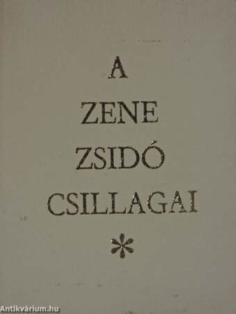 A zene zsidó csillagai (minikönyv) (számozott)