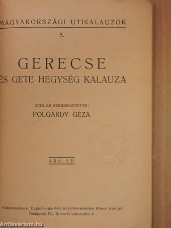 Gerecse és Gete hegység kalauza