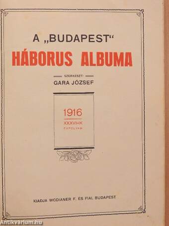 A "Budapest" háborus albuma 1916