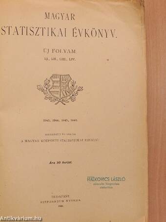 Magyar Statisztikai Évkönyv 1943-1946.