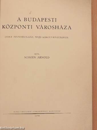 A Budapesti Központi Városháza