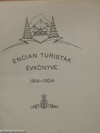 Encian turisták évkönyve 1914-1924.