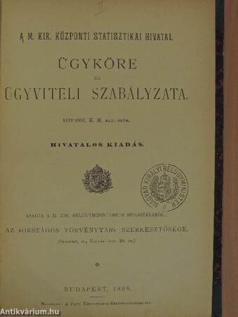 Statisztikai vonatkozású rendeleteket és törvénycikkeket tartalmazó kiadványok egyedi gyűjteménye (8 db)