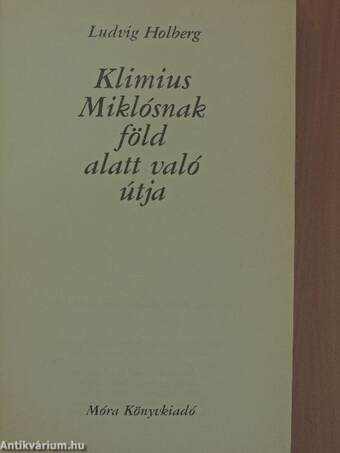 Klimius Miklósnak föld alatt való útja