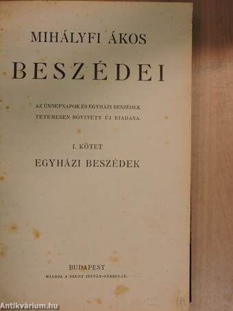 Mihályfi Ákos beszédei I.