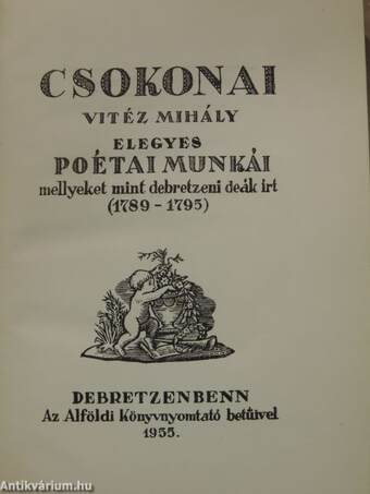 Csokonai poétai munkái 1789-1795