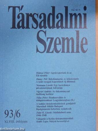 Társadalmi Szemle 1993. június