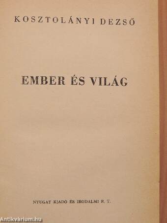 Ember és világ