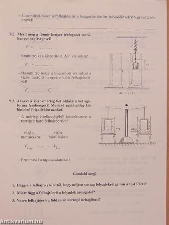 Fizika munkafüzet 13 éveseknek