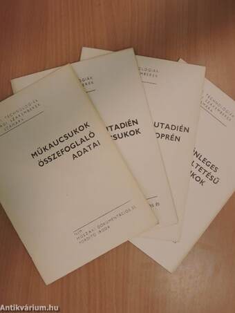 Műkaucsukok összefoglaló adatai/Sztirol-butadién kaucsukok/Cisz-polibutadién/Cisz-poliizoprén/Különleges rendeltetésű kaucsukok