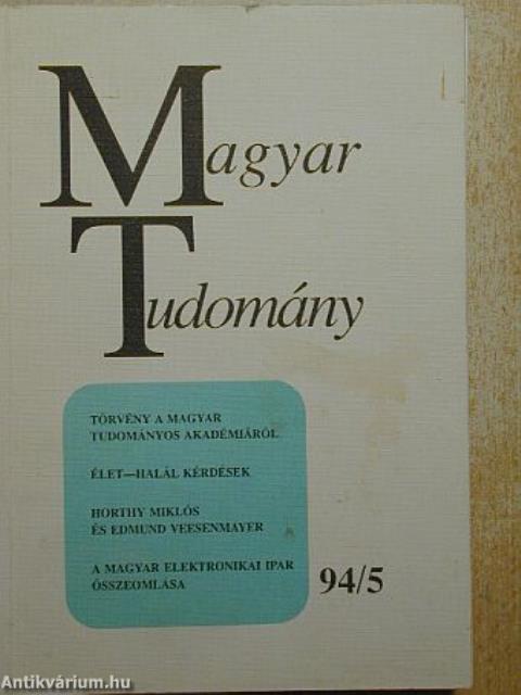Magyar Tudomány 1994. május