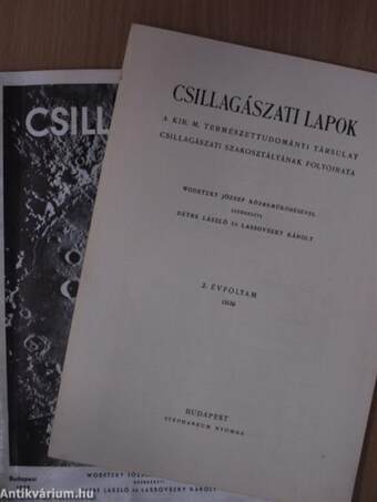 Csillagászati Lapok 1939/1-4.