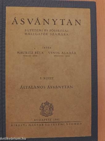 Ásványtan I-II.