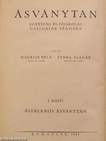 Ásványtan I-II.