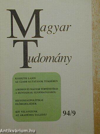 Magyar Tudomány 1994. szeptember