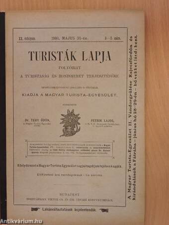 Turisták lapja 1908. márczius-május