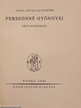 A halál kocsisa/Fekete novellák/Perssonné gyöngyei