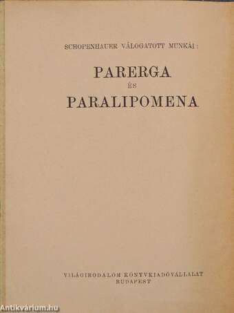 Parerga és paralipomena II.