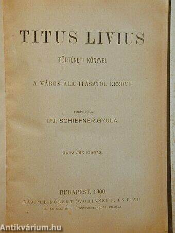 Titus Livius történeti könyvei