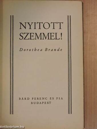 Nyitott szemmel!