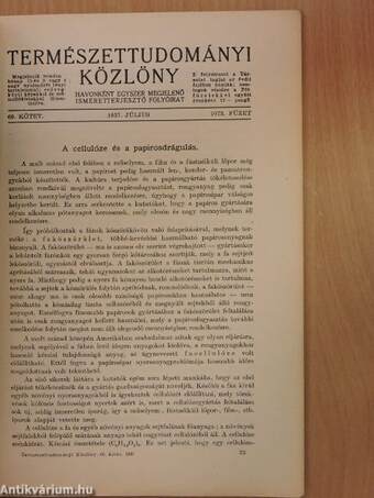 Természettudományi Közlöny 1937. július