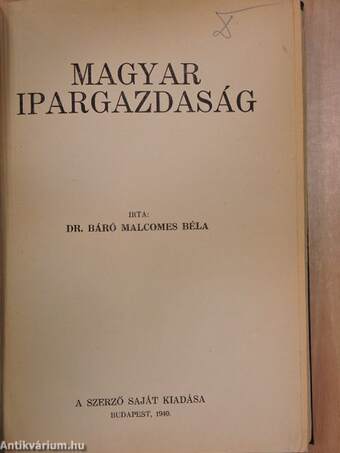 Magyar ipargazdaság I.