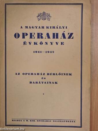 A Magyar Királyi Operaház évkönyve 1941-1942